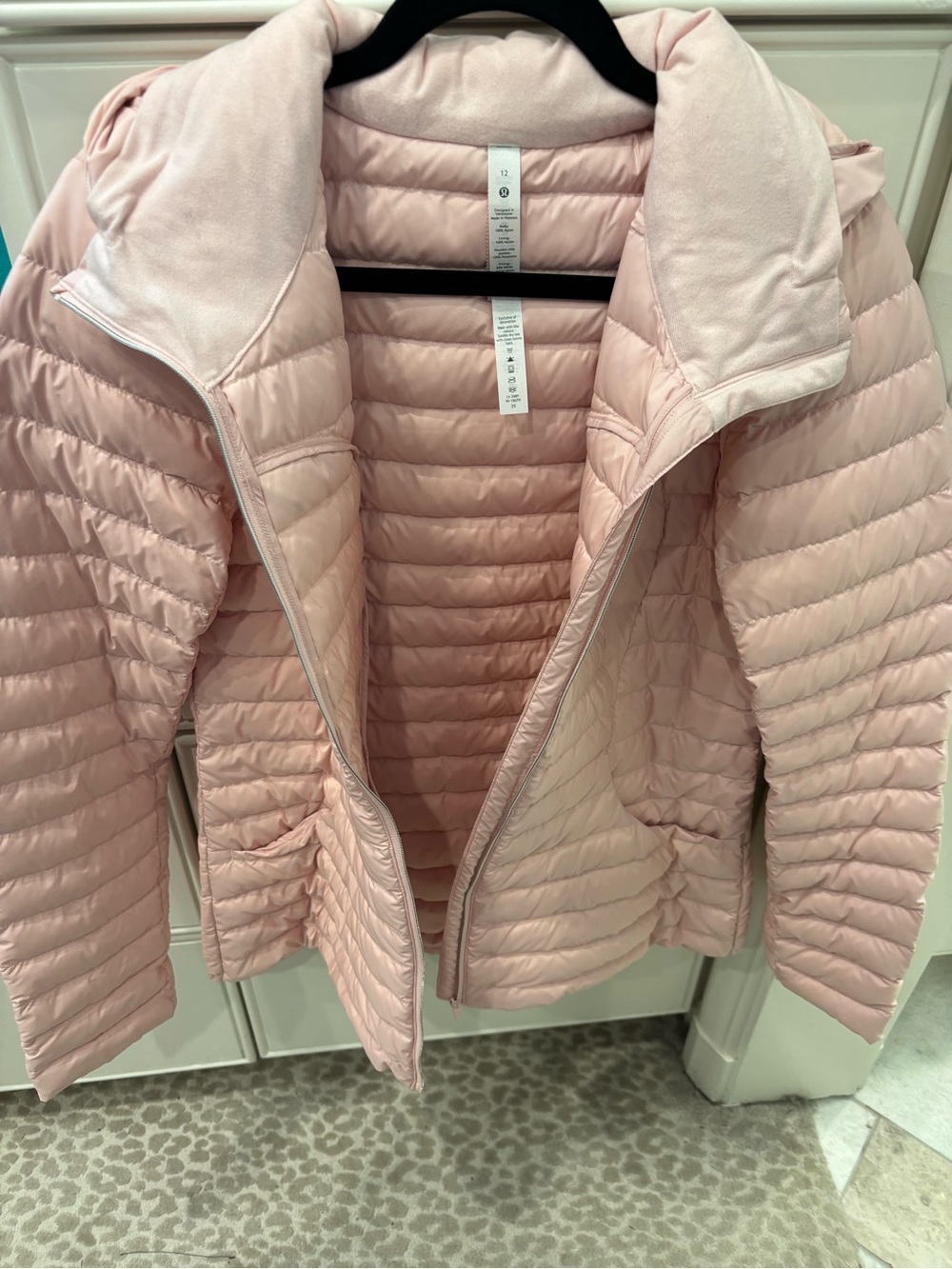 lululemon athletica Soft Pink Quilted Puffer Jacket